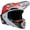 White, variant on Fox V3 Streak Youth Helmet (Medium, Black/Yellow/Blue)