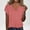 Pink, variant on Sevevn Women's V-Neck Short-Sleeved Loose Shirt Top Women's T-Shirts