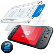 Mumba Screen Protector for Nintendo Switch 2 with Auto-Alignment Kit, 2 Pack 9H Tempered Glass Ultra-Thin Transparent HD Clear, Scratch and Crack Resistant, Case-Friendly, Bubble-Free Easy Install