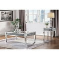 thumbnail image 4 of Acme Furniture Wood and Mirror Coffee Table with Faux Crystals Inlay, Clear, 4 of 5