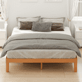 thumbnail image 3 of MAYEERTY Queen Wood Bed Frame - Natural Pine, Support Slats, Mattress Foundation​, 3 of 9