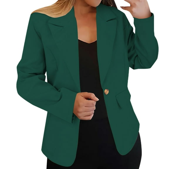 AURORA DY Under $10 Women's Blazer Business Casual Lightweight Suit - Long Sleeve Slim Fit Work Office Jacket with Pockets Bronze M