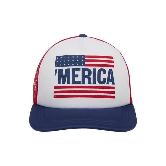 4th of July American Flag 'Merica Trucker Hat