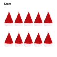 thumbnail image 2 of Callipe 10Pcs Mini Santa Hat Wine Bottle Covers Plush Christmas Tableware Holder Velvet Lollipop Caps Xmas Party Decoration, 2 of 8