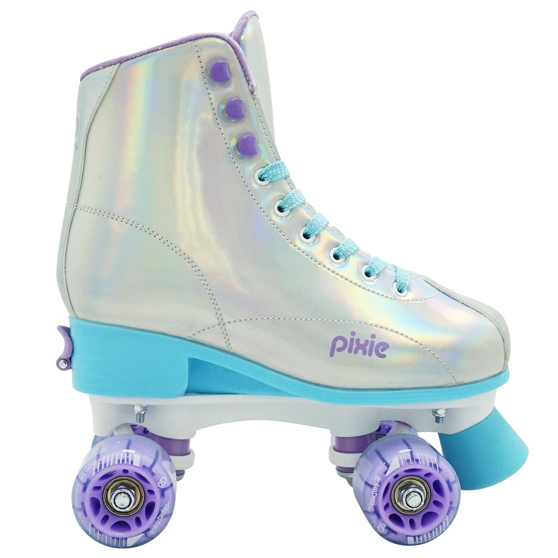 Roller Derby Girls Pixie Holographic Roller Skates with Adjustable