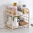 thumbnail image 2 of Estante de almacenamiento de plástico para baño de 2 capas, estante de cocina para inodoro, artículos diversos de escritorio, organizador de cosméticos sidaley  HA000843-04B, 2 of 6