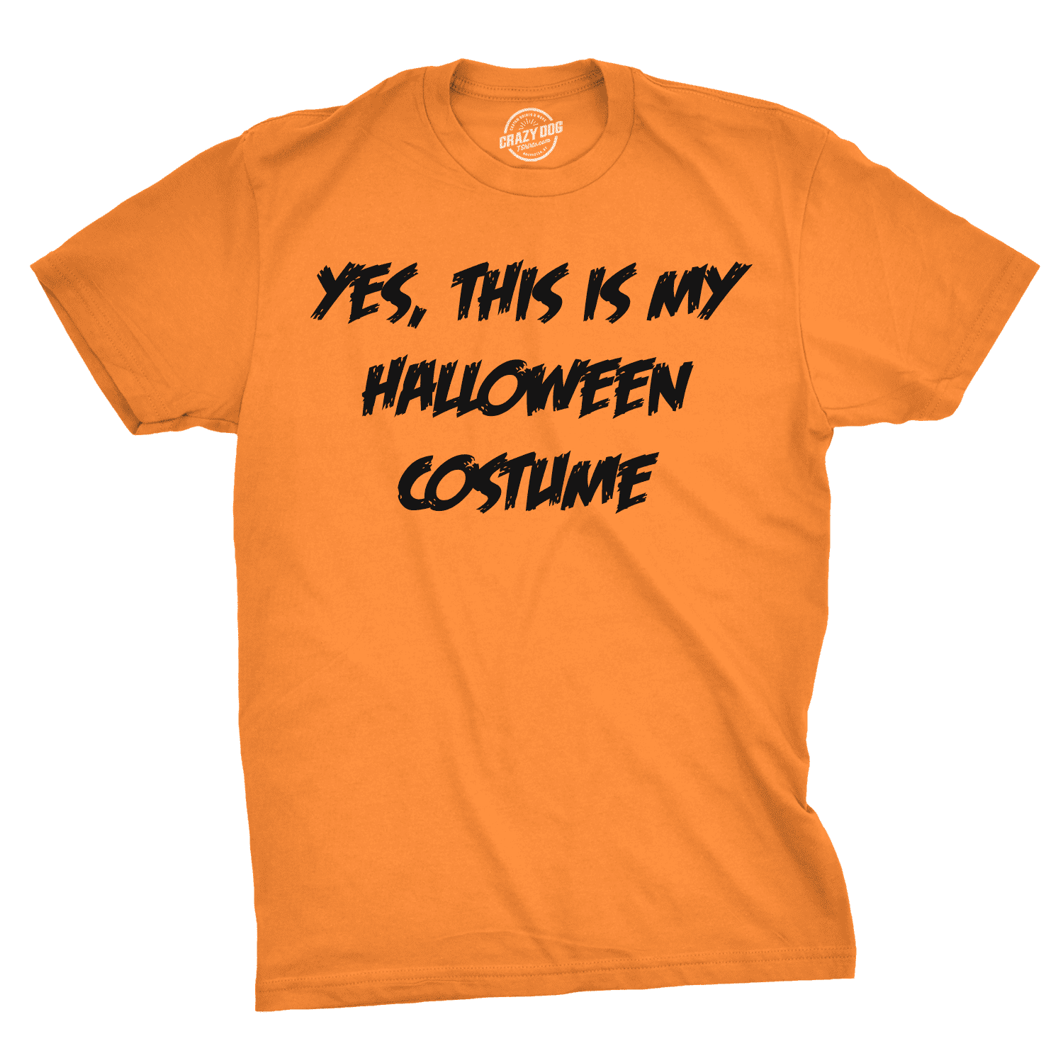 This Is My Halloween Costume T Shirt Funny Fake Parody Text Joke Tee  (Orange) - S Graphic Tees 