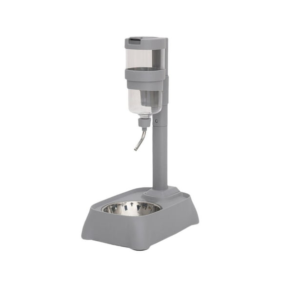 Bebedero automático para mascotas, cuenco para perros y gatos, portátil, desmontable, multifuncional gris