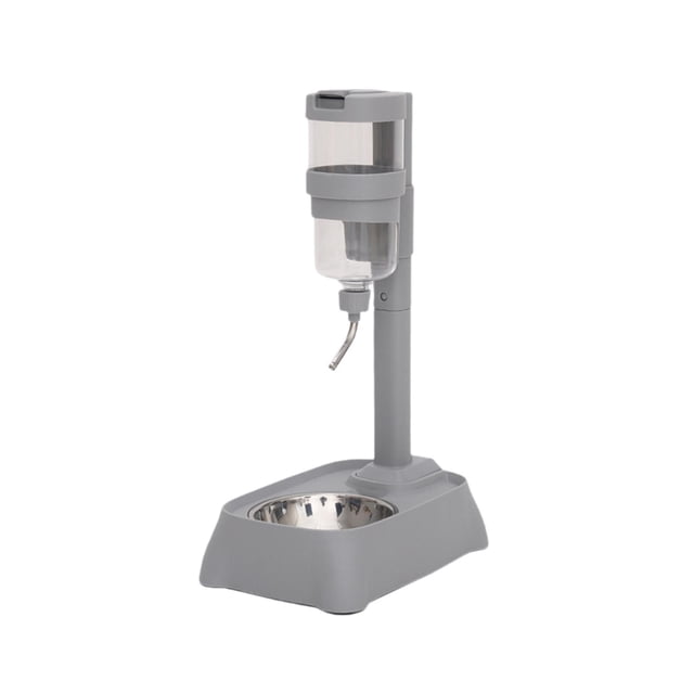 Comedero y bebedero automático para mascotas, multifuncional, 2 en 1, para gatos y perros. gris