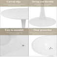 thumbnail image 4 of 32" Round Dining Table, Modern Tulip Table, Round Kitchen Table, Tulip Dining Table for 2-4 Person, Metal Base Pedestal Table, Mid-Century Leisure Table End Table for Small Place, White, 4 of 7