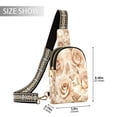 thumbnail image 2 of Stylish Leather Crossbody Bag 8.46x5.9x2.16In Easy To Carry Multi-Purpose Travel Hiking Shopping Fashion Bag Beige Roses, 2 of 7