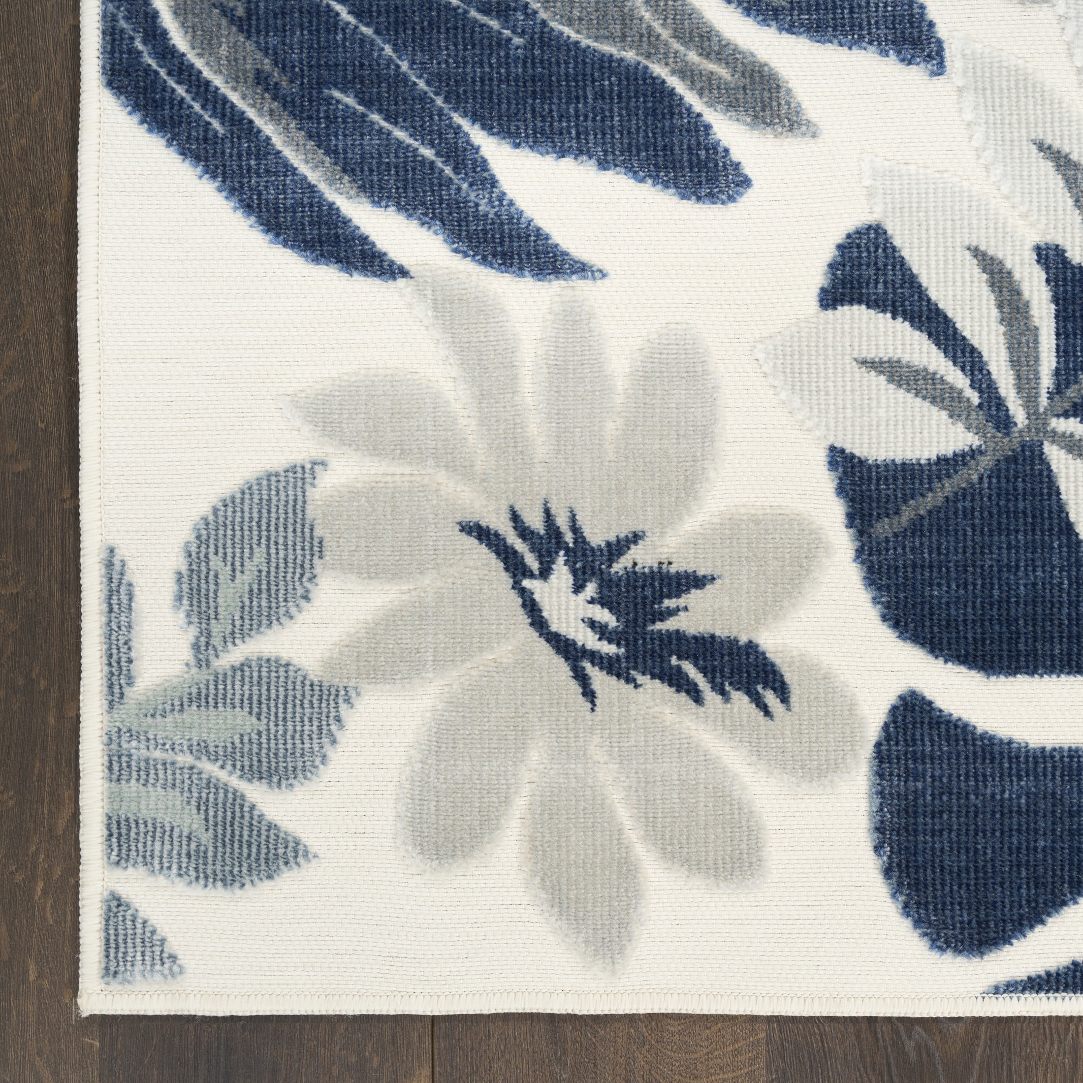Nourison Suncoast 9' x 12' Blue Tropical Rug