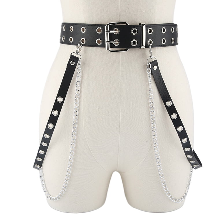 Women\'s Punk Gothic Waist Chain Belt Faux Leather Adjustable Body Chain Women main image 2