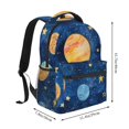 thumbnail image 2 of Disketp Planets And Stars1 Mochila Estampada para Hombre y Mujer – Mochila Ligera Clásica con Múltiples Bolsillos para Universidad, Trabajo y Viajes-One Size, 2 of 5