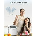 thumbnail image 3 of ecozy Portable Countertop Ice Maker - 9 Ice Cubes in 6 Minutes, 26 lbs Daily Output, Self-Cleaning with Ice Bags, Scoop, and Basket for Kitchen, Office, Bar, Party - White, 3 of 10