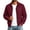 Red, variant on FEIIBMOYRIA Men's Full Zip Jackets Men Lapel Collar Ribbed Trim Zipper Side Pockets Jackets Lightweight Casual Classic Closure Everyday Commute Outerwear Jackets