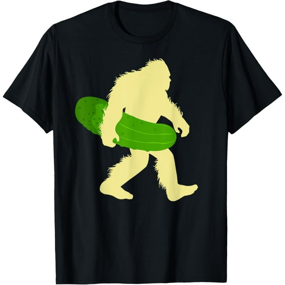 Funny Cucumber Loves Pickle Bigfoot Sasquatch Pickles Lover T-Shirt men and women can wear, black, white, gifts