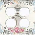 thumbnail image 3 of Metal Light Switch Plate Cover Vintage Retro Postal Floral Bicycle Card FLW124, 3 of 13