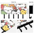 thumbnail image 2 of Fruit Cats Mail Holder Organizer Wall Mount with Shelf Key Holder Key Rack with 5 Key Hooks for Wall Decorative, 2 of 6