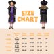 thumbnail image 3 of Disfraz de bruja para niñas, traje de fiesta de Halloween, conjunto de cosplay con sombrero, disfraz de cuento de hadas para niñas, 3 of 7