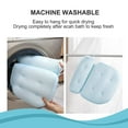 thumbnail image 6 of Tencel Spa Bathtub Pillow, Ultra Soft Bath Pillows for Tub Neck and Back Support, Quick Dry Bath Tub Pillow Headrest for Bathtub, Jacuzzi, Machine Wash - Light Blue, 6 of 7