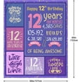 thumbnail image 2 of Gifts for 12 Year Old Girl - 12 Year Old Girl Gifts Throw Blanket 60 x 50 inch - 12 Year Old Girl Gifts for Birthday - 12 Year Old Girl Birthday Gift Ideas - 12th Birthday Decorations for Girls, 2 of 6