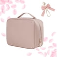 thumbnail image 1 of Neceser de cosméticos con múltiples compartimentos, Neceser con múltiples compartimentos, Bolsa Consulbefor, Bolsa de maquillaje portátil de cuero de Pu, Bolsas de cosméticos de viaje grandes para muj, 1 of 7