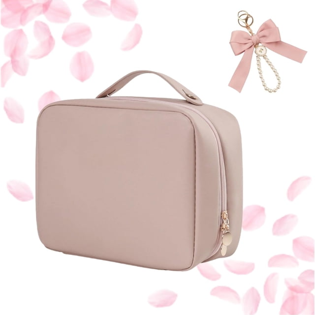Neceser de cosméticos con múltiples compartimentos, Neceser con múltiples compartimentos, Bolsa Consulbefor, Bolsa de maquillaje portátil de cuero de Pu, Bolsas de cosméticos de viaje grandes para muj