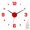Red, variant on 3D DIY Luminous Acrylic Wall Clock Set Frameless Glow In Dark Silent Modern Large Decorative Mirror Sticker Kit Adjustable Size Battery Operated Living Room Home Office Decor