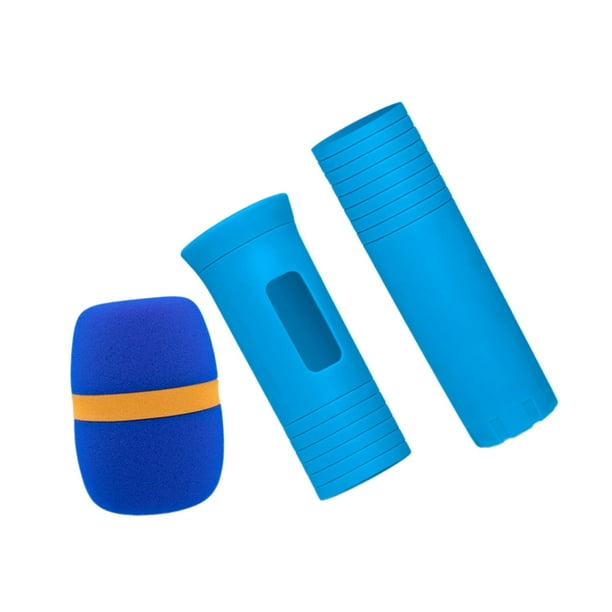 Funda protectora para micrófono inalámbrico con protector de espuma suave para un mejor rendimiento Azul