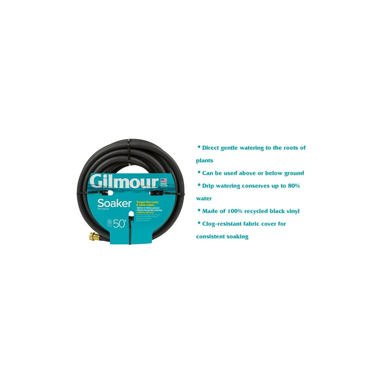Gilmour Garden Lawn Watering Soaker Hose, 5/8