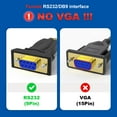 thumbnail image 2 of Adaptador conversor hembra de cable serie USB a RS232 DB9, 2 of 9