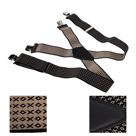 Brrnoo X Back Suspenders,Holdup Suspender,X Back Suspenders Elastic Adjustable Holdup Suspender With Heavy Duty Clips For Men Suits Pants Trousers Shorts