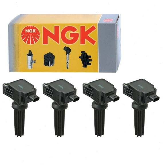 4 pc NGK Ignition Coils compatible with Ford Escape 2.0L L4 2013-2019