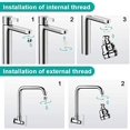 thumbnail image 4 of Robinet Rotatif à 360 Degrés Aérateur 3 Modes Douche Réglable, 4 of 5