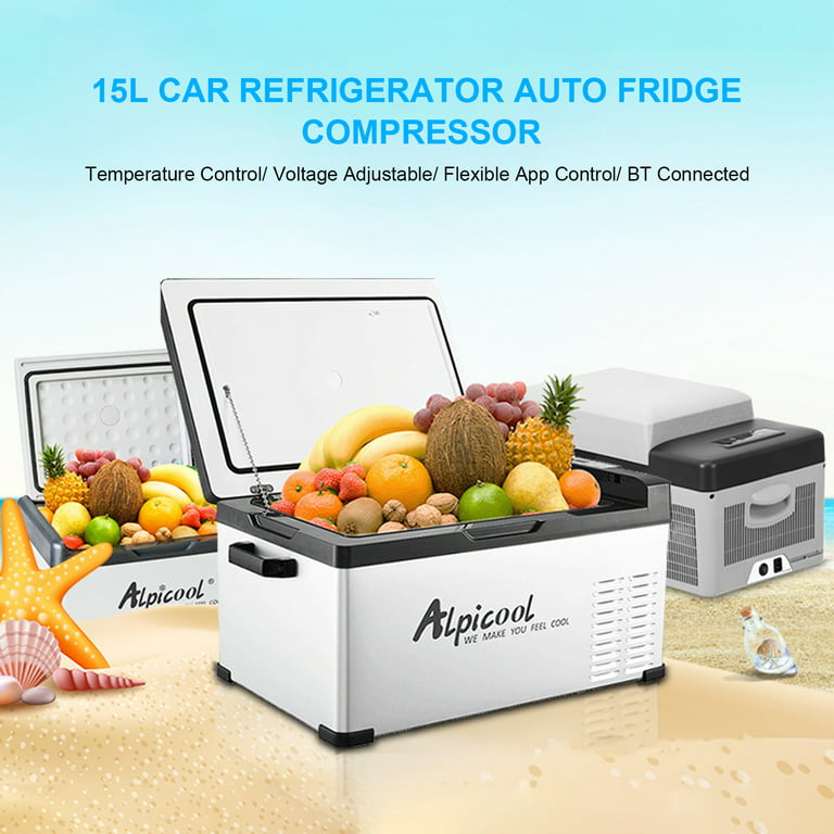 15L Portable Car Fridge, Freezer, Cool Box, 12/24V Compressor