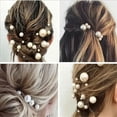 thumbnail image 4 of 20pcs Women U-shaped Pin Metal Barrette Hair Clip Hairpins Simulated Pearl Bridal Tiara Hair Accessories Wedding Hairstyle Tools, 4 of 9