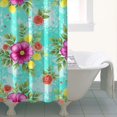 thumbnail image 4 of Pioneer Flower Floral Print Pattern Shower Curtain 36"x72", Bathroom Decorative Shower Curtain Set with 12 Hooks, Waterproof Washable, 4 of 6
