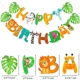 thumbnail image 2 of Pancarta de Feliz Cumpleaños de animales de Safari, banderín de aluminio, globos de animales para niños, decoración de fiesta temática de jungla, Safari, Zoo, juguete（1pc11, 2 of 5