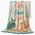 thumbnail image 2 of Choose Calm Sea Turtle Coastal Design, Cozy Friendship Quote Scene, Warm Flannel Blanket for Living Room and Reading Nook, Art Lovers Friendship Gift, Artistic Home Decor, 2 of 9