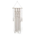thumbnail image 2 of Tapiz colgante de pared tejido de macramé nórdico, adorno bohemio con flecos, arte de pared para apartamento, guardería, telón de fondo, decoración 45cmx110cm perfecl Macramé Tela decorativa, 2 of 8