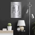 thumbnail image 6 of Luxe Metal Art 'Anatomical Skeleton Blueprint Patent White' Acrylic Glass Wall Art, 16"x24", 6 of 9