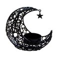 thumbnail image 1 of Moon Candle Holder Hollow Metal Candle Holder Candle Desktop Stand Ornament, 1 of 4