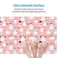 thumbnail image 4 of Xecao Cute Pink Snowman Cat for Waterproof Mouse Pad - Extended Contour Mouse Mat, Large Gaming Mousepad Laptop Keyboard Mat with Non-Slip Rubber Base, 4 of 8