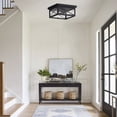thumbnail image 3 of Aiwen Square Shape Industrial Ceiling Lamp Matte Black Finish Light Fixture With Clear Glass Shade, 3 of 8