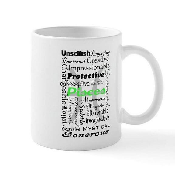 CafePress - Pisces Mugs - 11 oz Ceramic Mug - Novelty Coffee Tea Cup