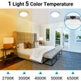 thumbnail image 3 of 4 pack 30cm Round Amber Backlit 24W Ultra-Thin Ceiling Light, 2700K-6500K Modern Ceiling Light, Suitable for Bedroom, Kitchen, and Dining Room Lighting Fixtures, White, 3 of 4