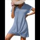 thumbnail image 1 of Vestido Informal con Cuello en V y Protección Solar, Color Azul , Talla M, 1 of 6