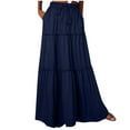 thumbnail image 2 of Women's Skirt Bohemian Style Loose Fitting Casual High Waisted Half Length Skirt Summer Maxi Skirts for Women Size S-2XL(US 4-12), 2 of 8