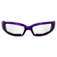 thumbnail image 2 of Global Vision 2 Pair Chicago Padded Motorcycle Sunglasses for Women Scratch-Resistant Purple Frame w/Clear & Super Dark Lenses, 2 of 8